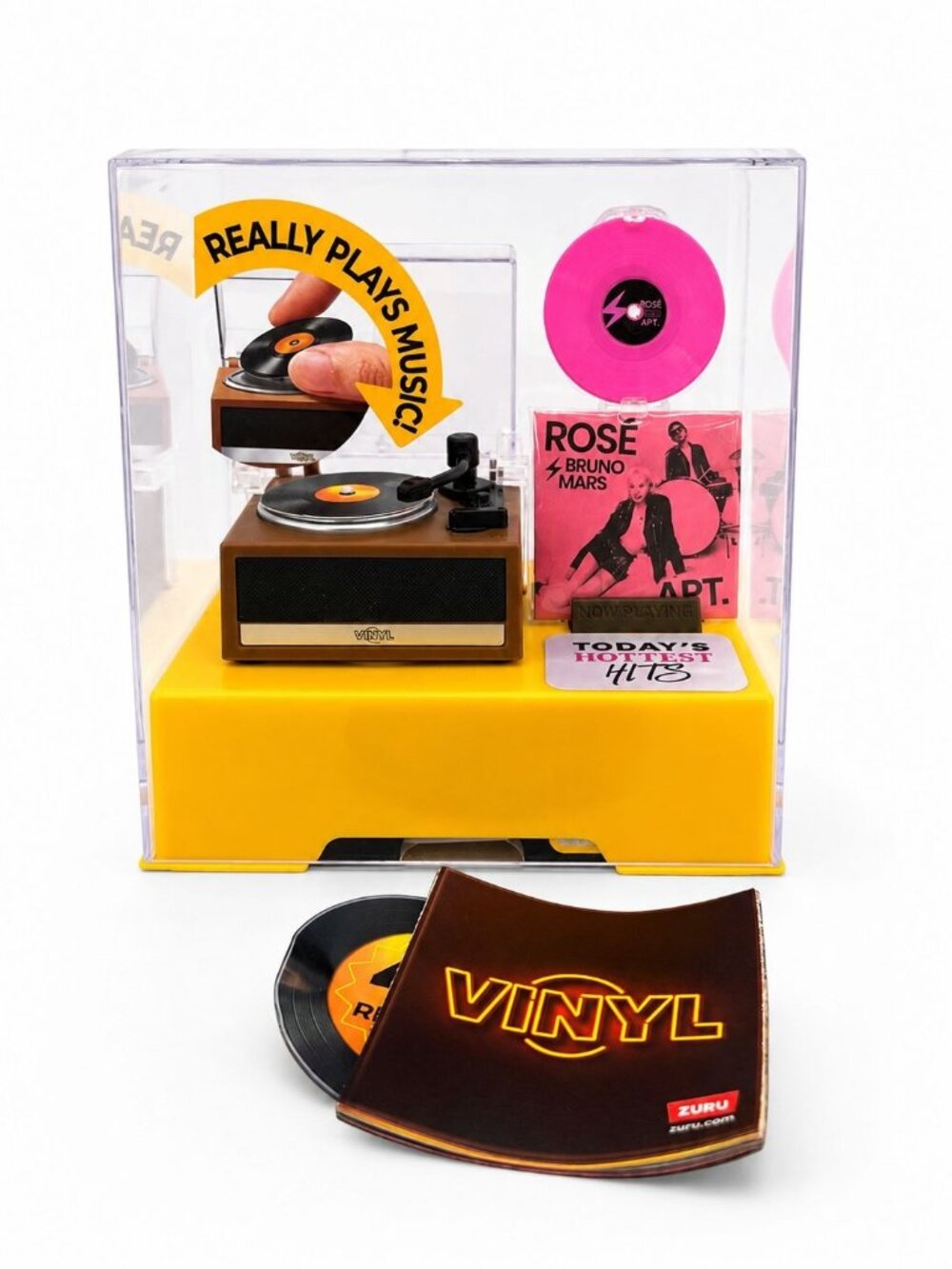 ZURU Mini Brands Really Works Vinyl Record Player ROSÉ Bruno Mars APT. NEW